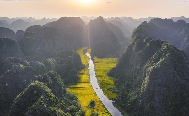 Campo De Arroz, Ong Rio Đồng, Pôr Do Sol