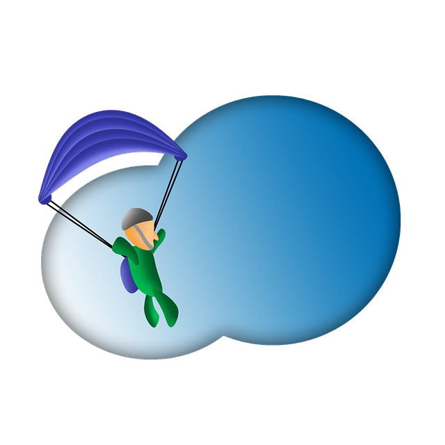 Free mango man skydiving sky illustration