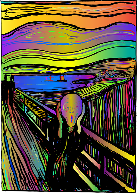 Free scream painting art vector