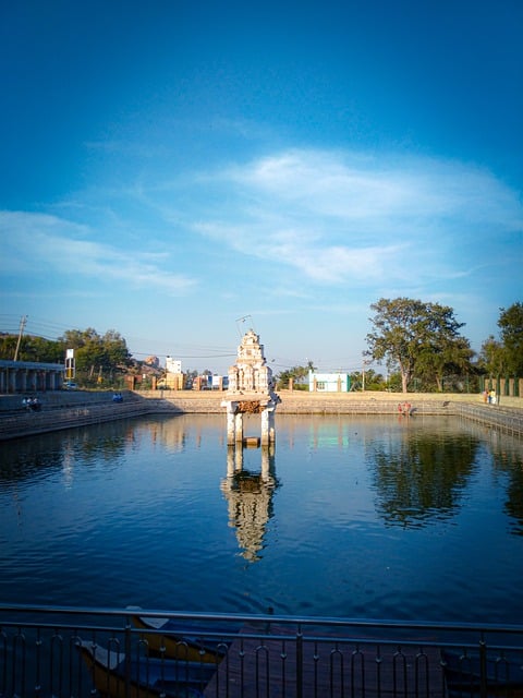 Himmel, Blau, Tempel, Wasser, Bäume