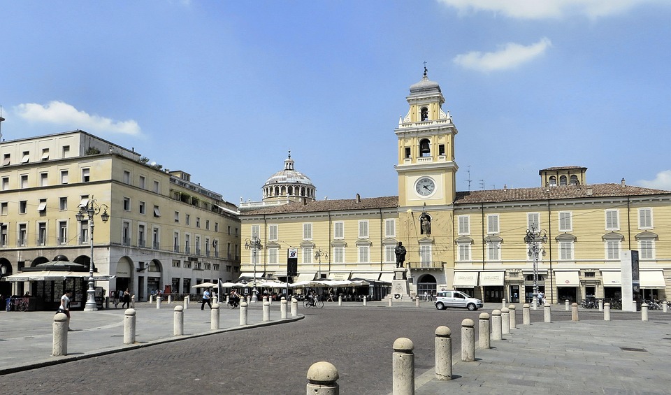 Italia, Parma, Luogo, Hotel City, Municipio, Facciate