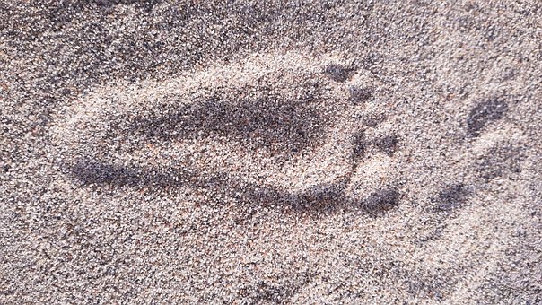 Free Footprint In The Sand photo and picture