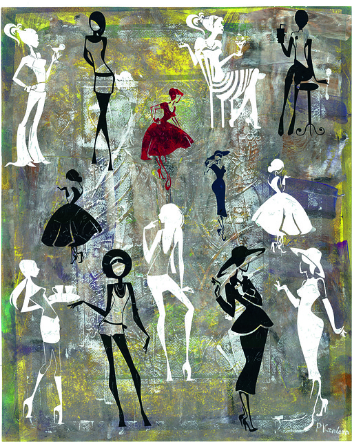 Gemälde, Innere, Acryl Malerei