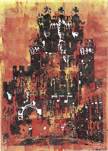 Gemälde, Innere, Acryl Malerei