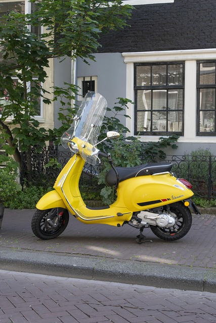 Free Yellow Scooter photo and picture