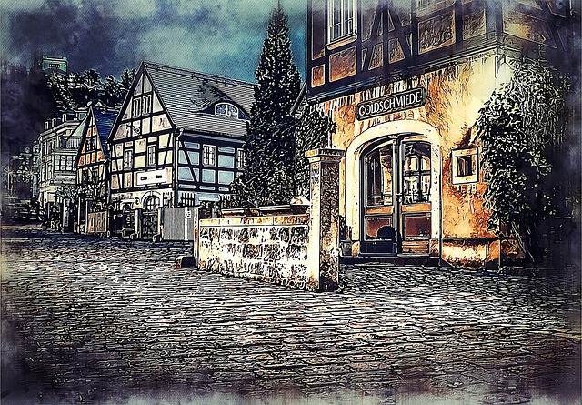 Architektur, Straße, Alt, Haus, Stadt