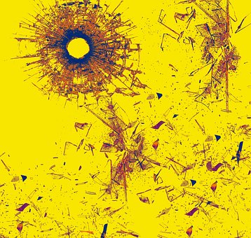 Free Gunshot Yellow And Blue photo and picture