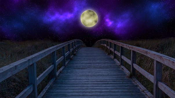 Free Night Sky Moon Background photo and picture