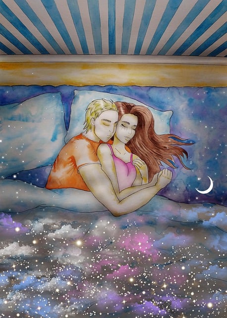 Free dream pair together illustration