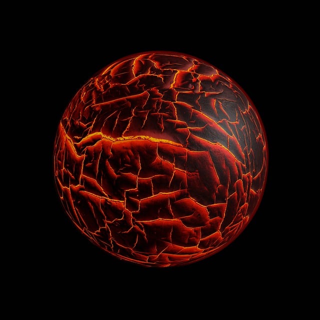 Free lava planet moon illustration