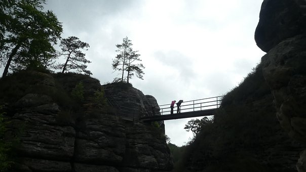 Saksisk Schweiz, Bro, Vandretur, Klippe