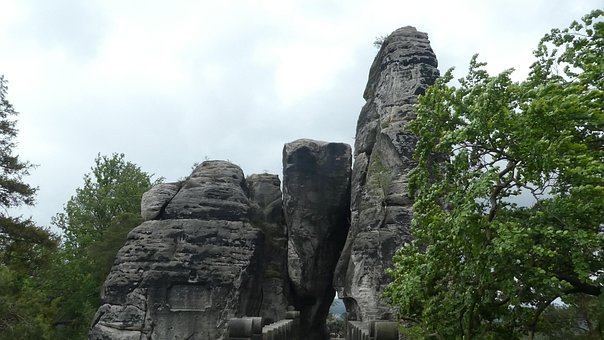 Saksisk Schweiz, Vandretur, Klippe