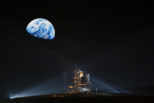 Free Space Shuttle Night photo and picture