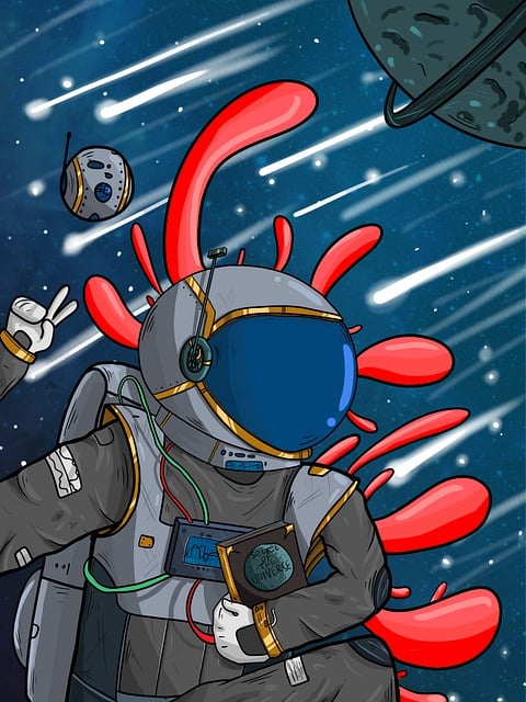 Raum, Astronaut, Erde, Universum