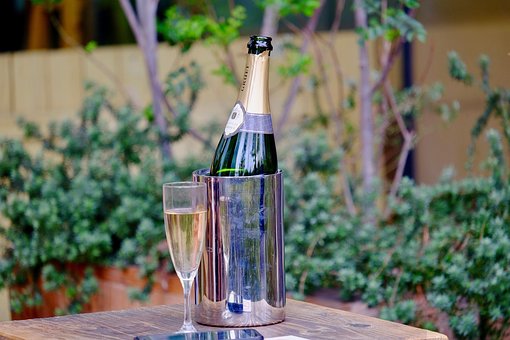 Wein, Sekt, Outdoor, Flasche, Glas