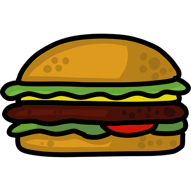 Free ham burger burger sandwich illustration