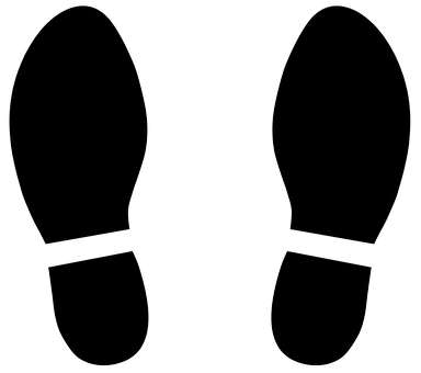 Free Shoeprints Social Distancing illustration and picture