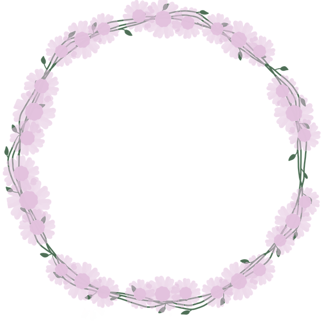 Free doodle floral wreath wreath illustration