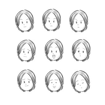 Desenhando, Bebê, Garota, Emoção
