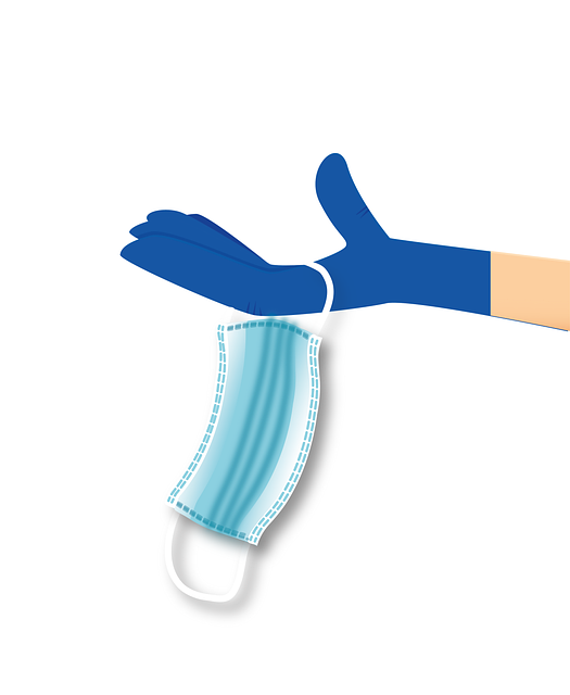 Free hand mouth guard glove illustration