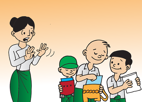 Myanmar, Burma, Lærer, Studerende
