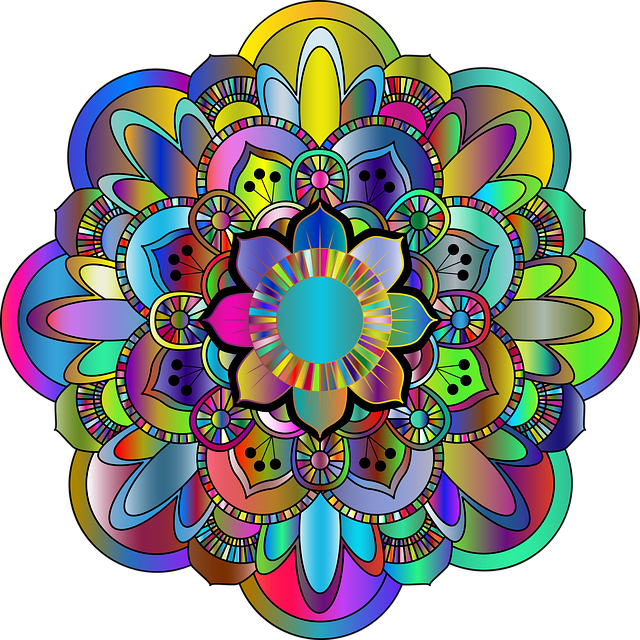 Free mandala decorative line art illustration