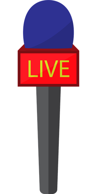 Free microphone live news vector