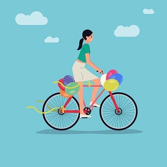 Cyklist, Cykel, Kvinde, Sport, Miljø