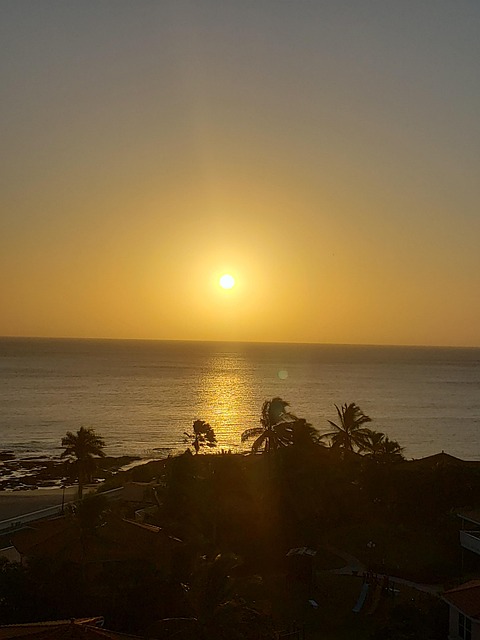 Solopgang, Ocean, Panama, Rejse, Morgen