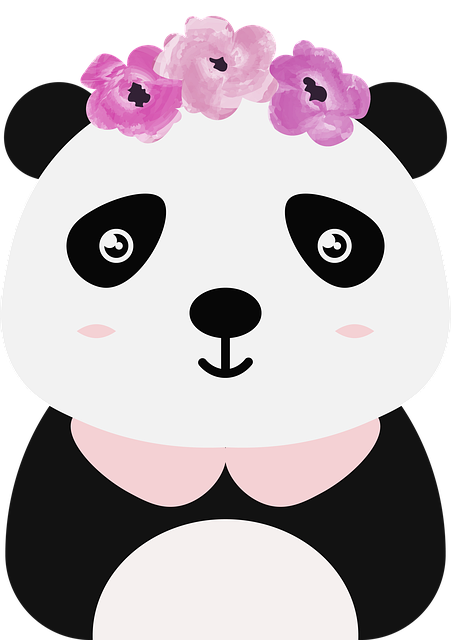 Free Panda Flowers illustration and picture