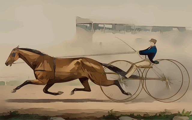 Free vintage horse racing vector
