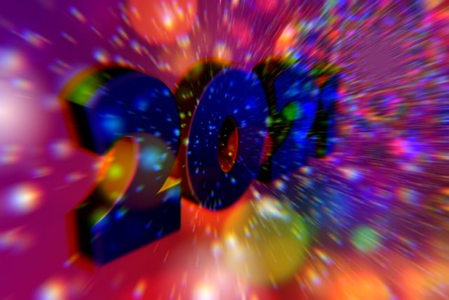 Free year new year's day explosion illustration