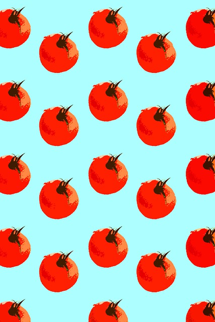 Free tomato pattern food illustration