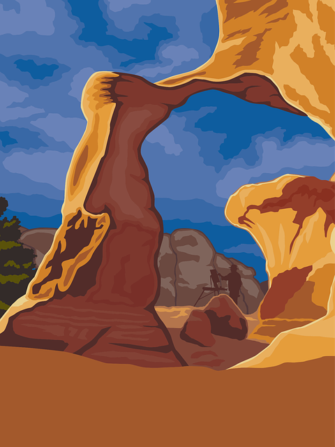 Free utah travel poster illustration