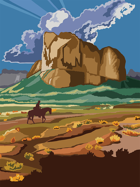 Free arizona travel poster illustration