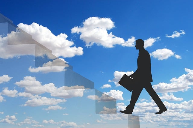 Free stairs sky success illustration