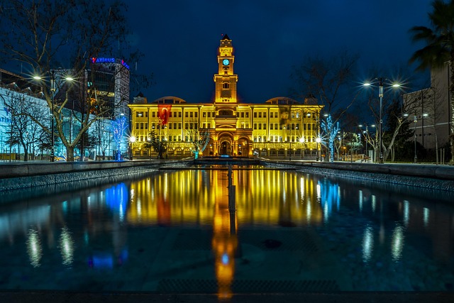 Architectonisch, Licht, Nacht, Lichten