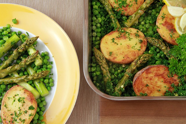 Patatas, Espárragos, Guisantes