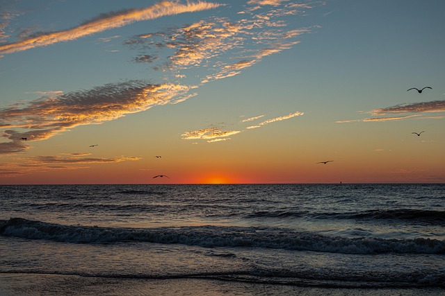 Puesta Del Sol, Scheveningen, Playa, Mar
