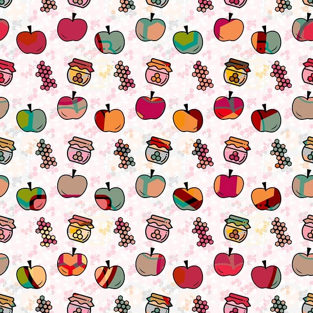 Free apples honeycomb honey illustration