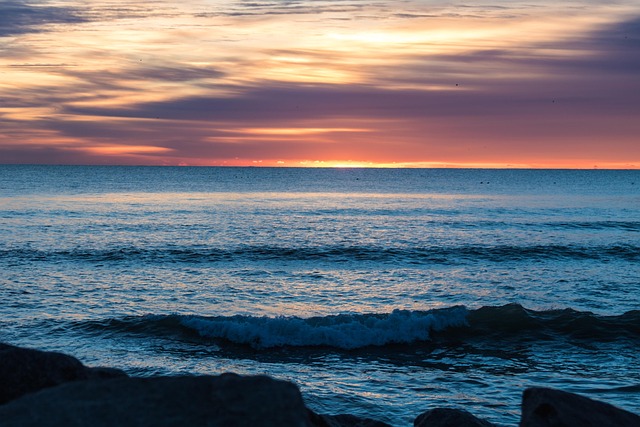 Strand, Natur, Sonnenaufgang, Wolken