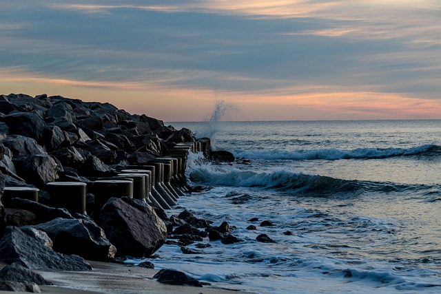 Strand, Sonnenaufgang, Wolken, Natur
