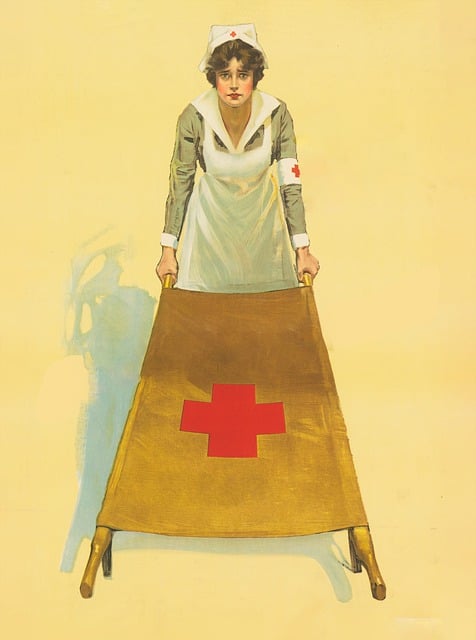Free nurse stretcher pandemic illustration