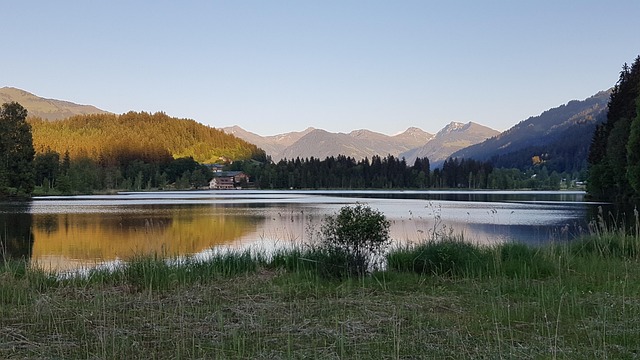 Natur, Stimmung, Abenddämmerung, Berge