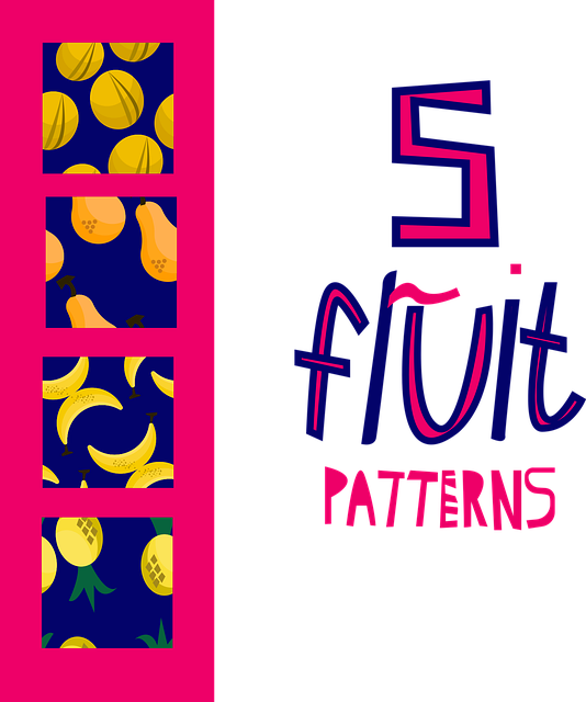 Fruit, Pattern, Фрукты, Питание