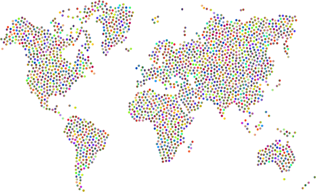 Free corona virus map world illustration