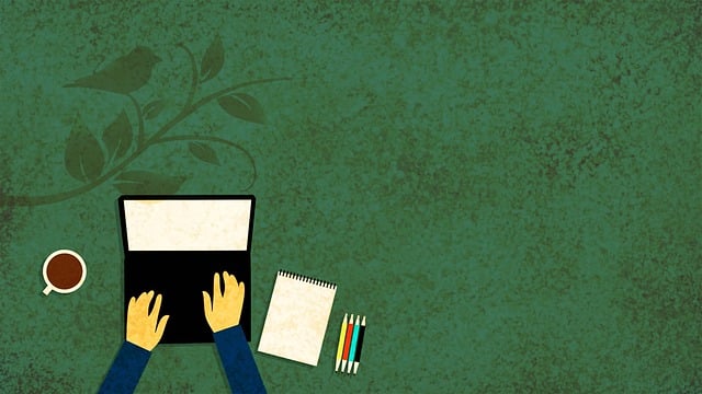 Free working studying office space illustration