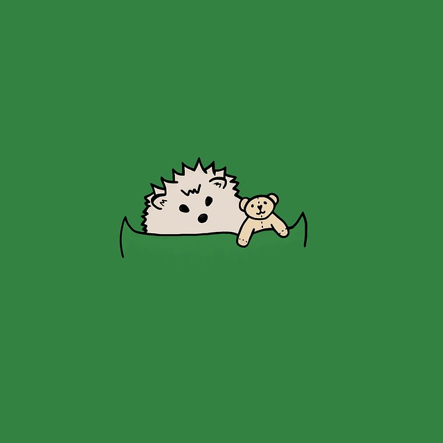 Free hedgehog green animal illustration