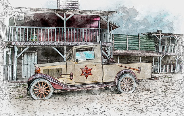Free car auto old car illustration