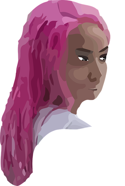 Free Pink Hair Woman Pink Hair Girl vector and picture
